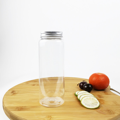 Plastikowe pojemniki na żywność Słoiki Czapki 500 ml Napoje cylindryczne z pokrywkami