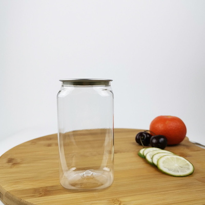 350 ml plastikowe słoiki do pojemników na żywność kwadratowe z łatwą pokrywą