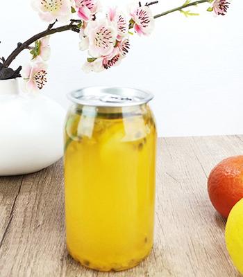 Przezroczyste cylindryczne plastikowe pojemniki do przechowywania 330 ml z łatwą pokrywą