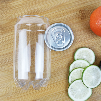 350 ml cylindryczne plastikowe słoiki z pokrywkami Napoje sok wodny