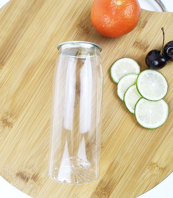 Kwiatowe dno plastikowe słoiki o pojemności 0,5 l z pokrywkami puszek