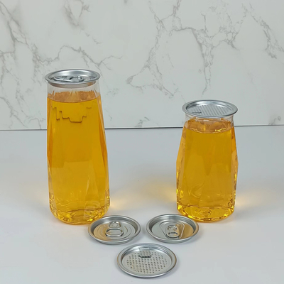 500 ml przezroczyste plastikowe butelki PET w kształcie diamentu do przechowywania mąki zbożowej