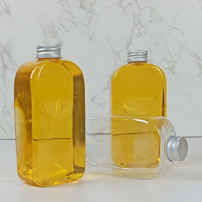 Płaskie butelki na wodę PLA o pojemności 400 ml z nakrętkami Wyczyść napoje