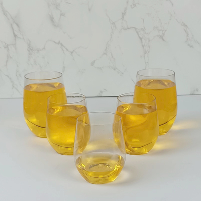500 ml przejrzyste jednorazowe kubki na napoje, czerwone plastikowe kubki na wodę, soki, kawę lub herbatę